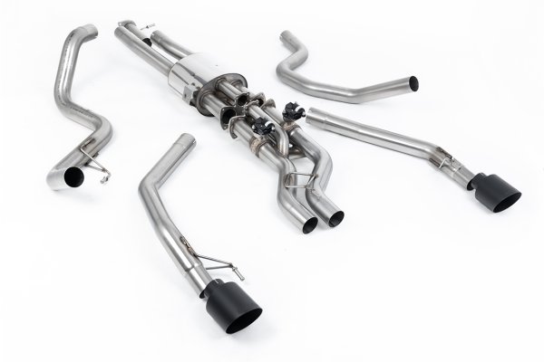 Milltek Sport Abgasanlage passend für Ford Ranger Raptor 3.0 V6 Twin Turbo - schwarze Endrohre