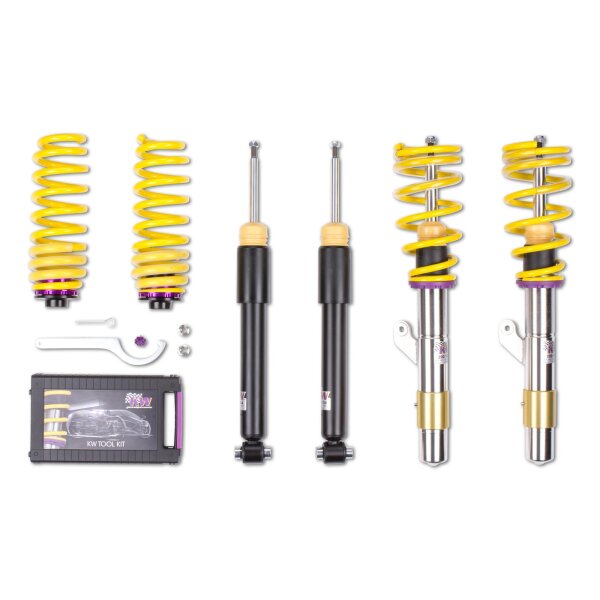 KW Gewindefahrwerk V1 inox passend für BMW 2er Coupe (F22, F87) 1C, M3 10/2012- 228 i