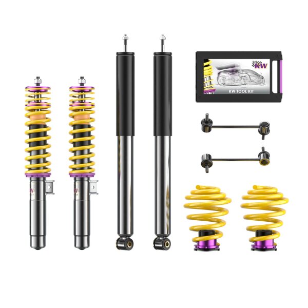 KW Gewindefahrwerk V1 inox passend für BMW 3er Coupe (E46) 346C, M346, M390 12/1998-07/2006 330 Cd