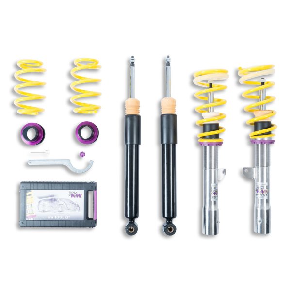 KW Gewindefahrwerk V1 inox passend für BMW 2er Gran Tourer (F46) F2GT, UKL-L 07/2014- 220 d xDrive