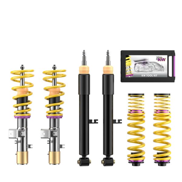 KW Gewindefahrwerk V1 inox (inkl. Stilllegung f. elektr. Dämpfer) passend für BMW 4er Gran Coupe (G26) 07/2021- 420 i