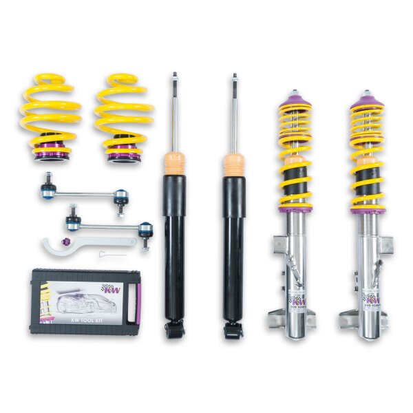 KW Gewindefahrwerk V2 inox passend für BMW 3er Cabriolet (E36) 3B, 3/B, 3/R, M3 B, M3/B 03/1993-11/1999 M3 3.2