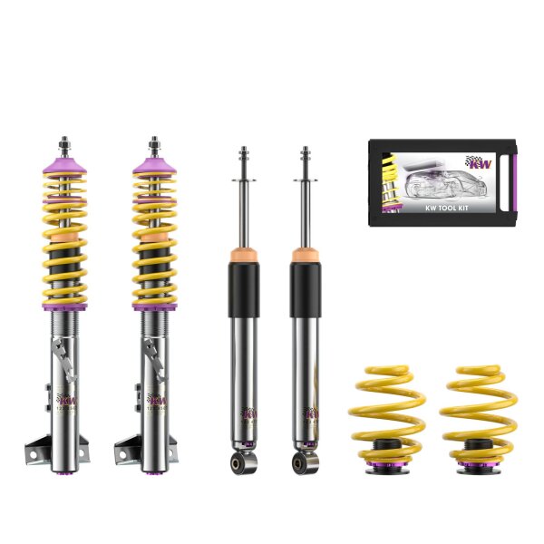 KW Gewindefahrwerk V3 inox passend für BMW 3er Compact (E36) 3C, 3/CG, 3/CNG 01/1994-08/2000 318 tds