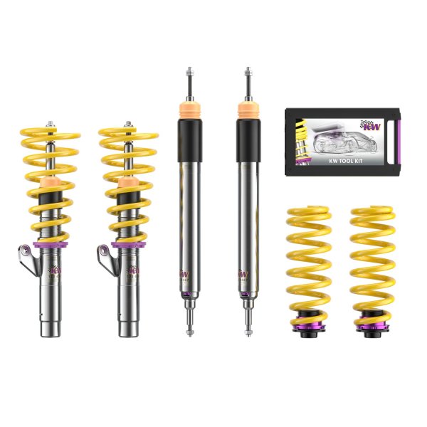 KW Gewindefahrwerk V3 inox passend für BMW 3er (E90) 390L, 390X, 3L, M3, M3 GTS, M390 02/2004-02/2012 320 d xDrive