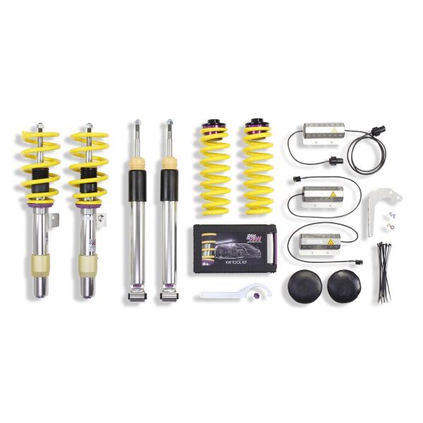 KW Gewindefahrwerk V3 inox (inkl. Stilllegung f. elektr. Dämpfer) passend für BMW 3er Coupe (E92) 390X, 392C, 3C, M-V, M3, M3 GTS, M390 01/2005-12/2013 M3