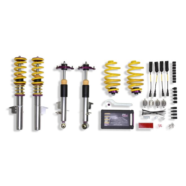 KW Gewindefahrwerk V3 inox (inkl. Stilllegung f. elektr. Dämpfer) passend für BMW X6 (E71, E72) HY, M7X, X-N1, X6, X70 06/2007-07/2014 xDrive 30 d