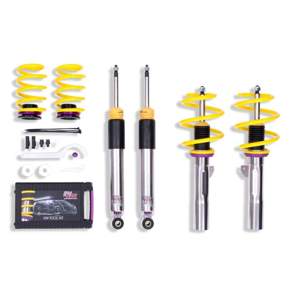KW Gewindefahrwerk V3 inox (inkl. Stilllegung f. elektr. Dämpfer) passend für MINI (F56) FML2, UKL-L 12/2013- Cooper S
