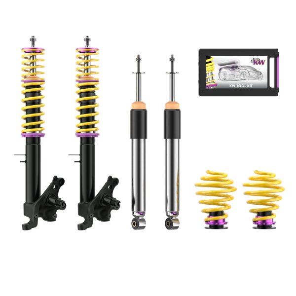 KW Gewindefahrwerk V3 (VA Federbeine mit KW Achsschenkel) passend für BMW 3er (E30) 3/1, 3/A, M3 09/1982-03/1992 316 (Ecotronic)