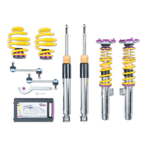 KW Gewindefahrwerk V3 Clubsport inkl. Stützlager passend für BMW 3er (E46) 346L, 346X 12/1997-05/2005 320 d