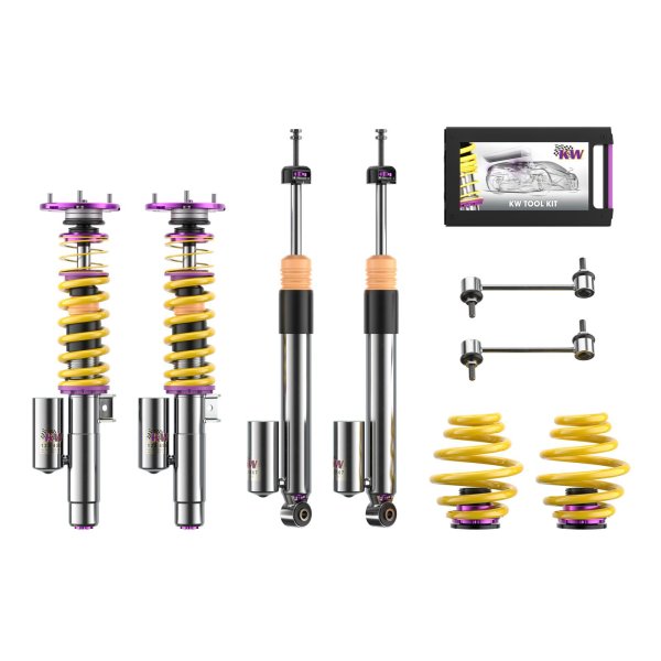 KW Gewindefahrwerk V3 Clubsport inkl. Stützlager passend für BMW 3er Coupe (E46) 346C, M346, M390 12/1998-07/2006 M3