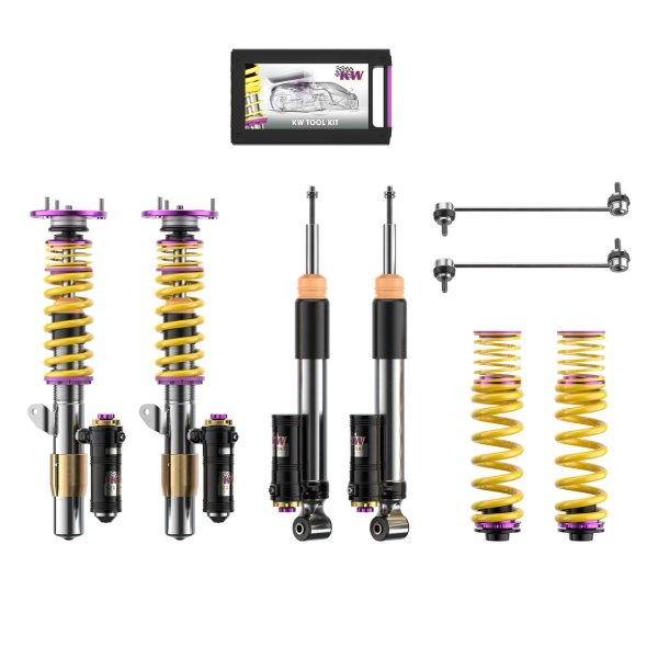 KW Gewindefahrwerk V4 Clubsport inkl. Stützlager passend für BMW 3er (E90) 390L, 390X, 3L, M3, M3 GTS, M390 02/2004-02/2012 M3