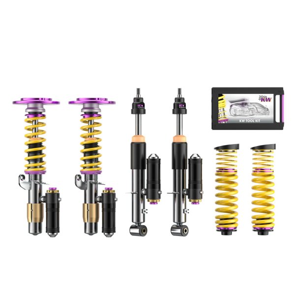 KW Gewindefahrwerk V4 inkl. Stützlager (inkl. Stilllegung f. elektr. Dämpfer) passend für BMW 2er Coupe (F22, F87) 1C, M3 10/2012- M2 CS