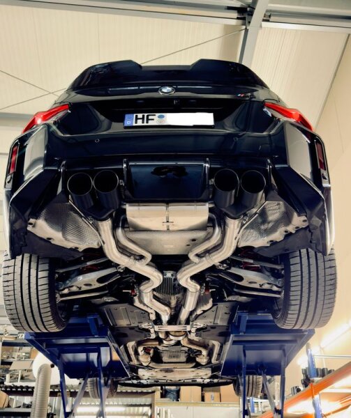 L-Performance Xtreme 3.5 Klappenabgasanlage passend für BMW M2 G87 - 114mm gebördelte schwarze Endrohre