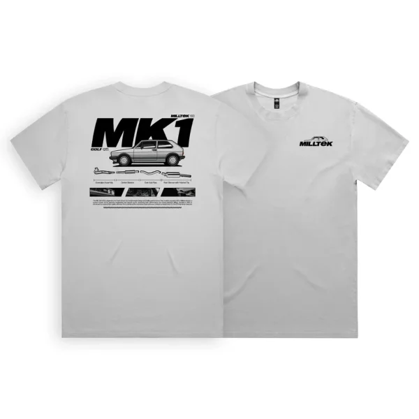 Milltek T-Shirt Grau VW Golf Mk1