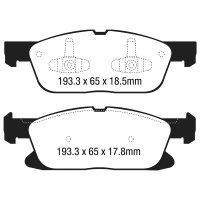 EBC Greenstuff Bremsbeläge Vorderachse passend...