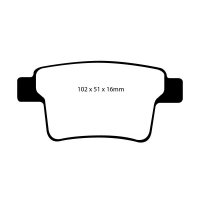 EBC Greenstuff Bremsbeläge Hinterachse passend...