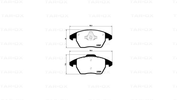 Tarox Bremsbeläge Vorderachse passend für Citroen C4, Citroen DS4 & Peugeot 207, Peugeot 208, Peugeot 3008, Peugeot 307, Peugeot 308, Peugeot RCZ