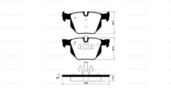 Tarox Bremsbeläge Hinterachse 114 Corsa passend für BMW 3er (E90/E92) & BMW X1 (E84)