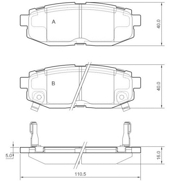 Tarox Bremsbeläge Hinterachse 114 Corsa passend für Subaru BRZ, Subaru Forester & Toyota GR86, Toyota GT 86