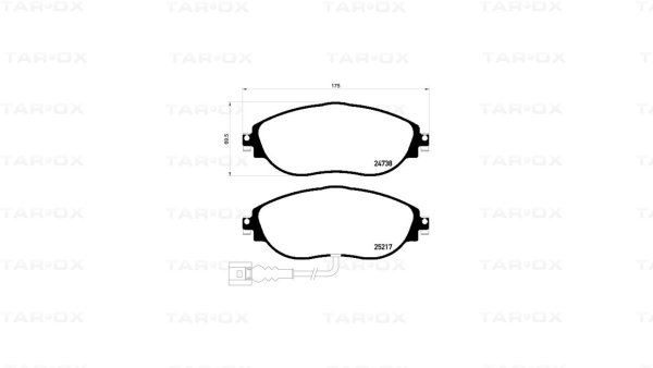 Tarox Bremsbeläge Vorderachse 114 Corsa passend für Audi, Cupra, Seat, Skoda & VW