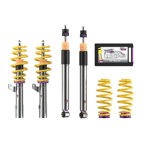 KW Gewindefahrwerk V3 inox (inkl. Stilllegung f. elektr. Dämpfer) 352800CC