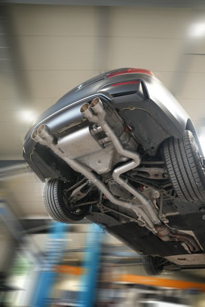 Grail Klappenabgasanlage 3-Zoll passend für BMW M3 F80 mit schwarzen Endrohren (Equal Length)