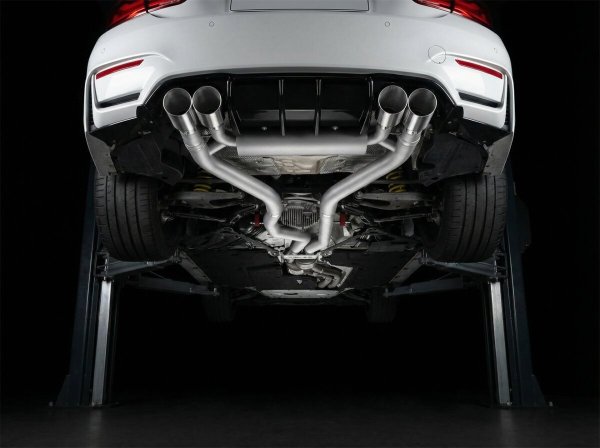 Grail Klappenabgasanlage 3-Zoll passend für BMW M2 Competition F87 mit schwarzen Endrohren