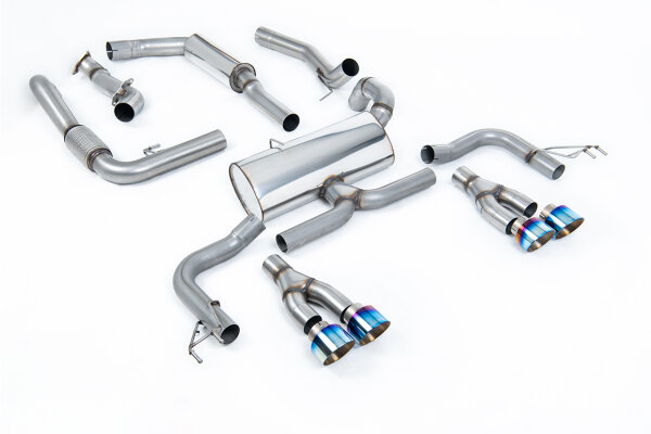 Milltek Sport Abgasanlage passend für Honda Civic Type R FK2 2.0 Turbocharged i-VTEC - titan geflämmte Endrohre
